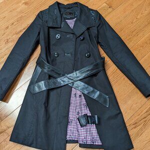 Mackage Size XS - Cotton trench with leather detailing